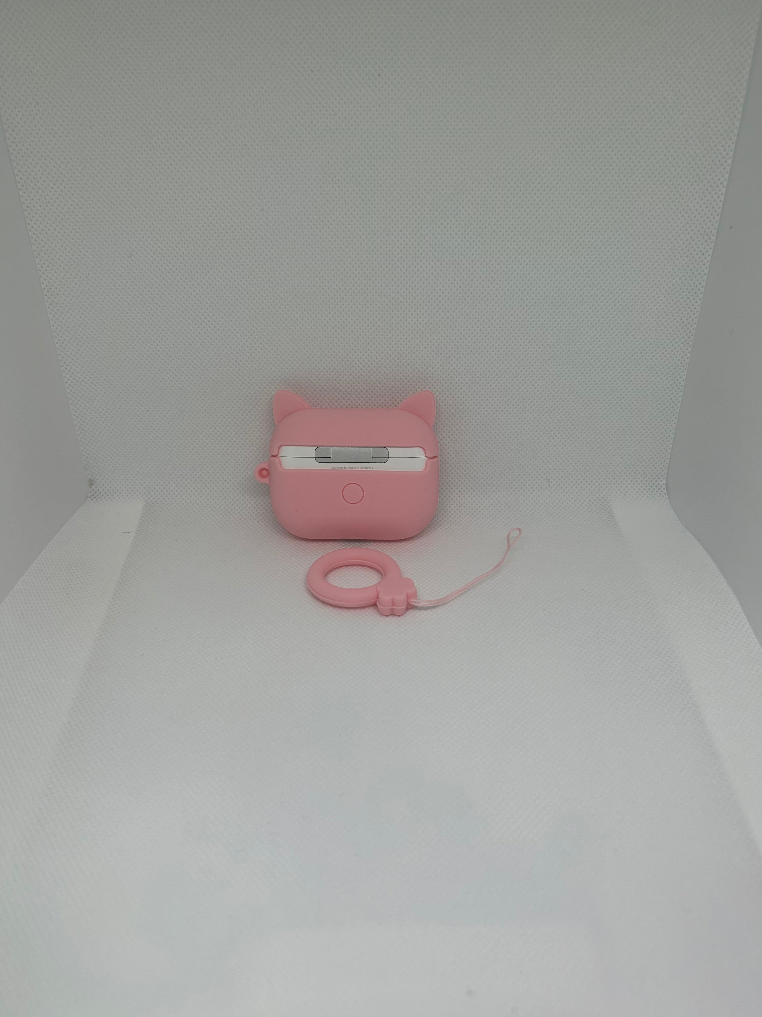 Husă AirPods cu design Cat's paw + breloc