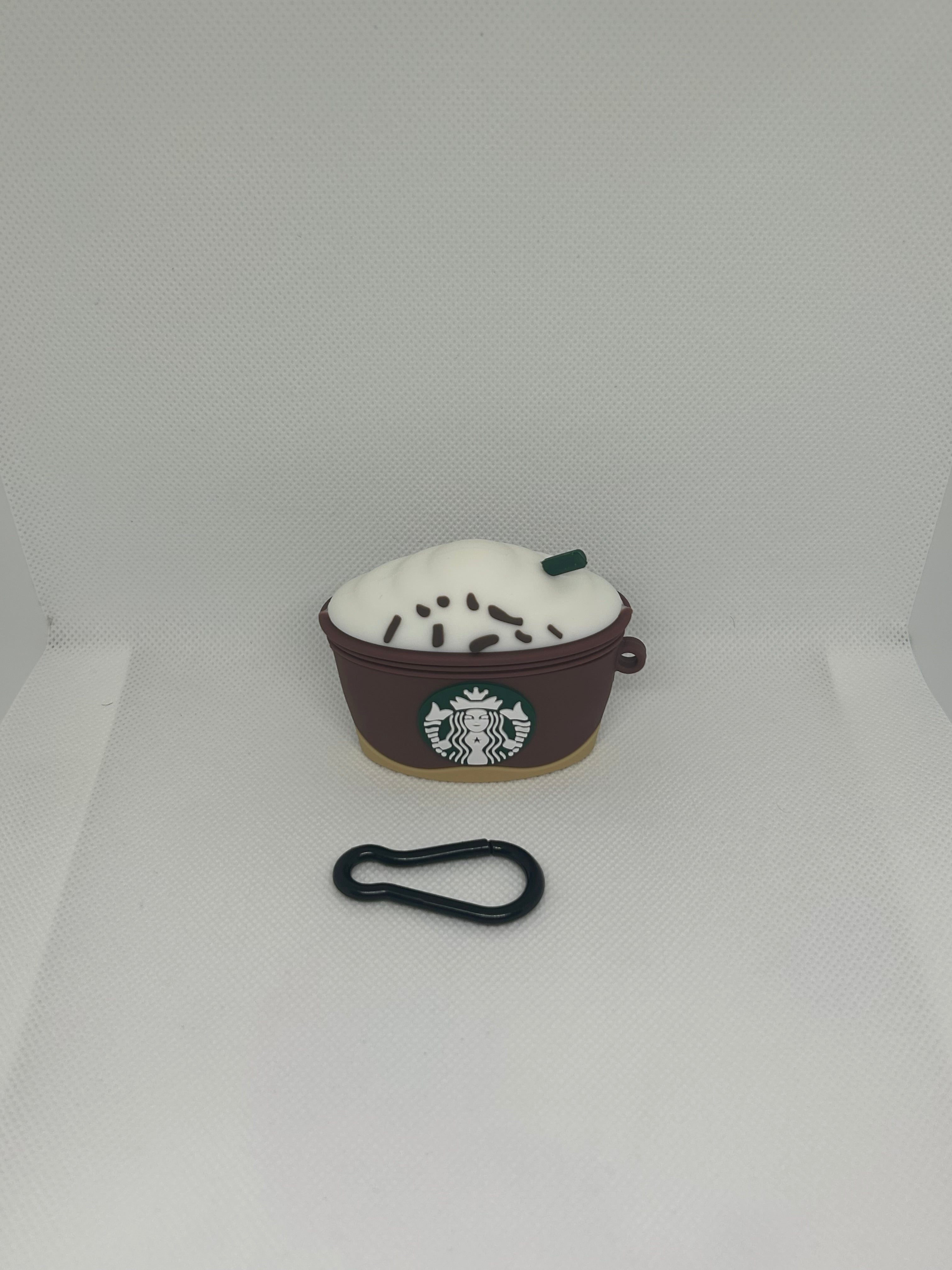 Husă AirPods cu design StarBucks + breloc
