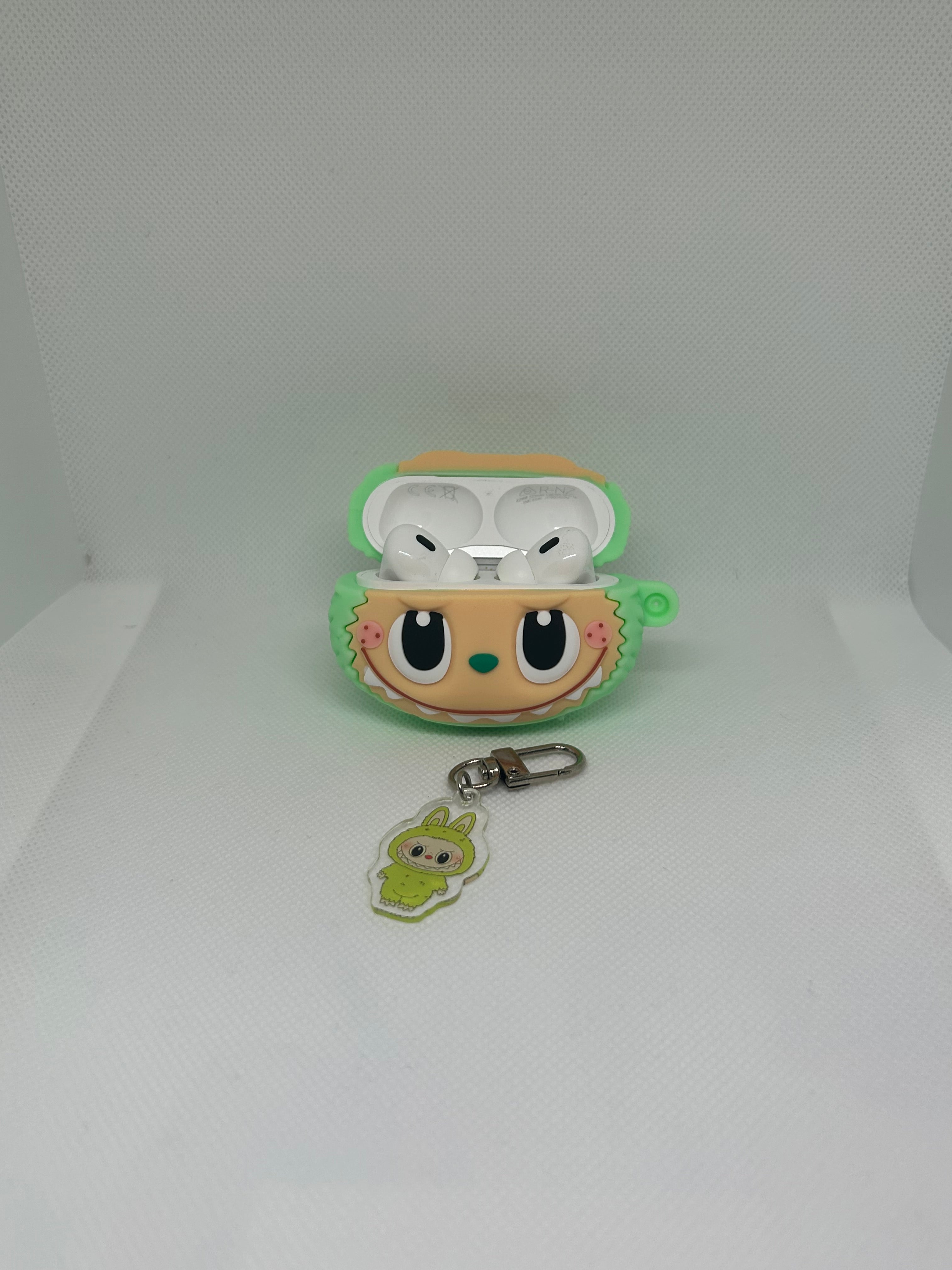 Husă AirPods cu design Labubu + breloc Labubu