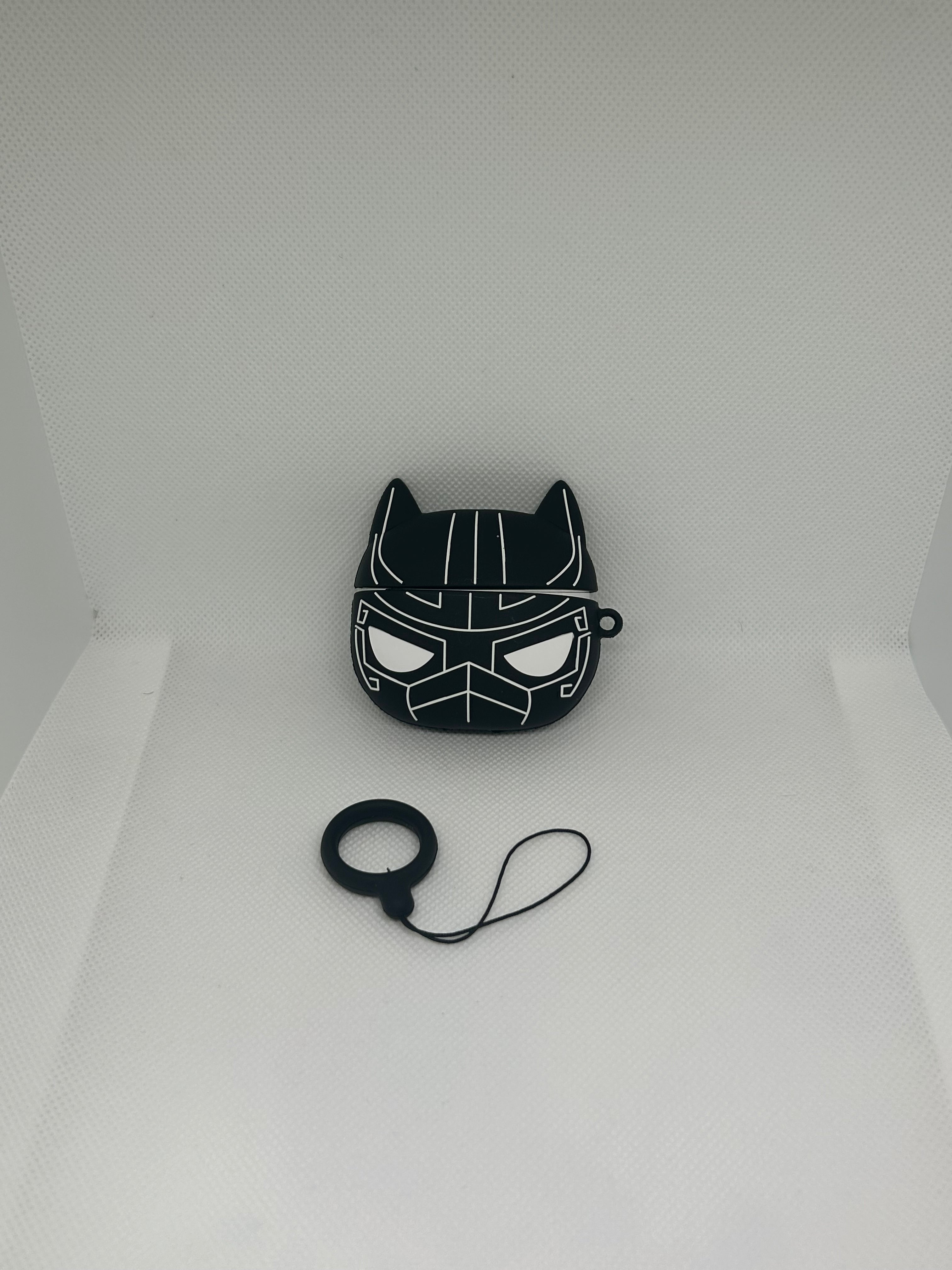 Husă AirPods cu design Black Panter + breloc