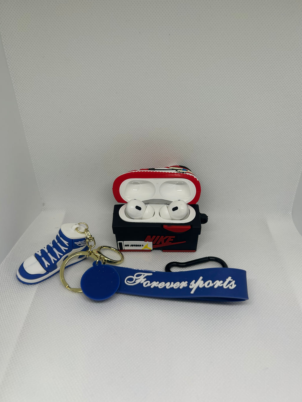 Husă AirPods cu design Air Jordan 1 + breloc sneaker